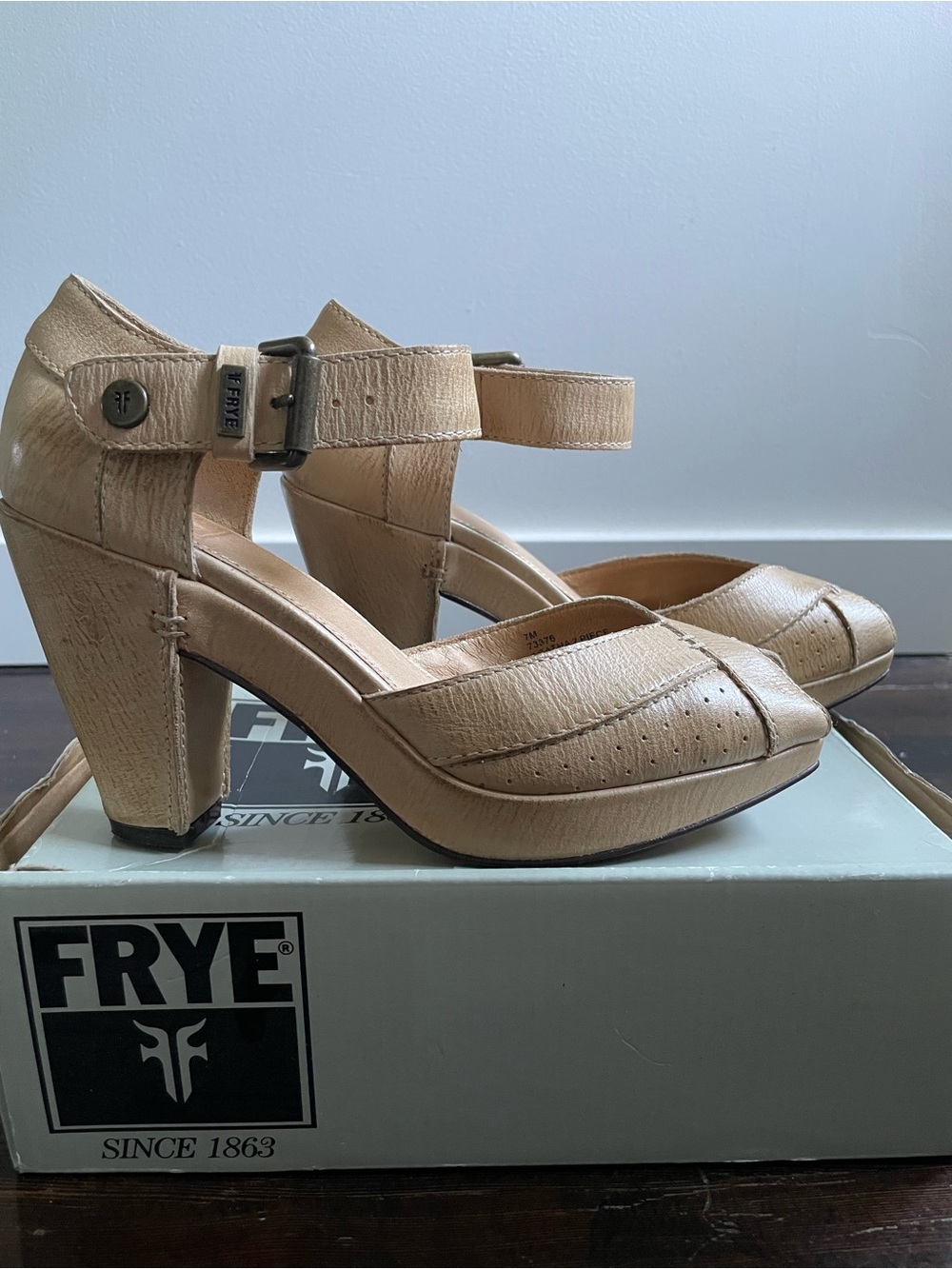 FRYE Leather Agatha Heels